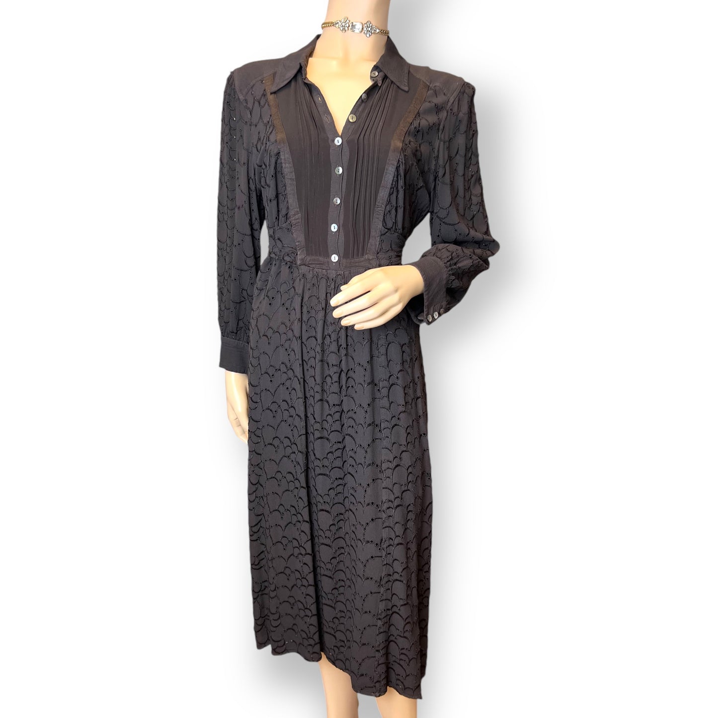 Ghost Chocolate Brown Dress 1990s