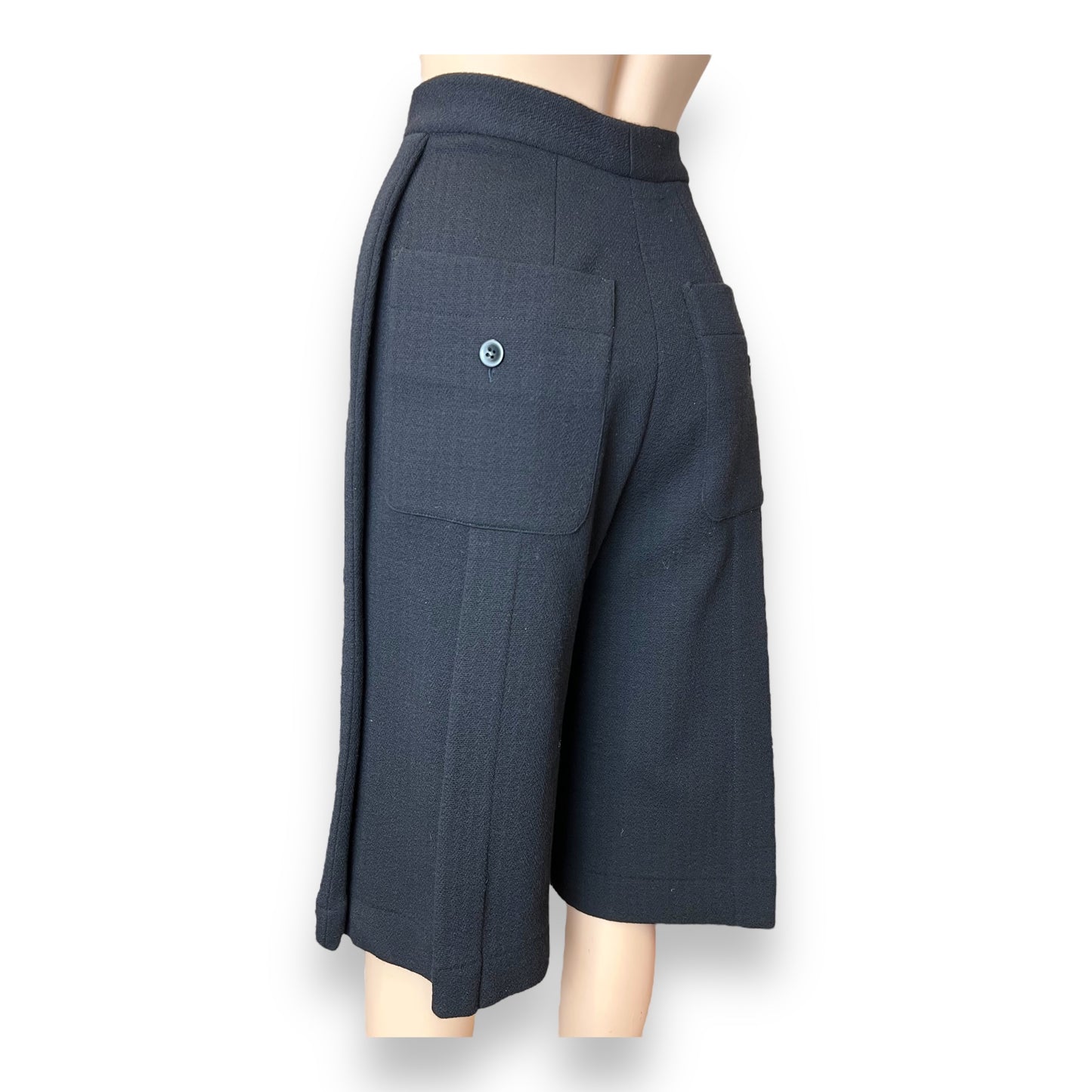 Sonia Rykiel Black Wool Culottes Suit 1980s