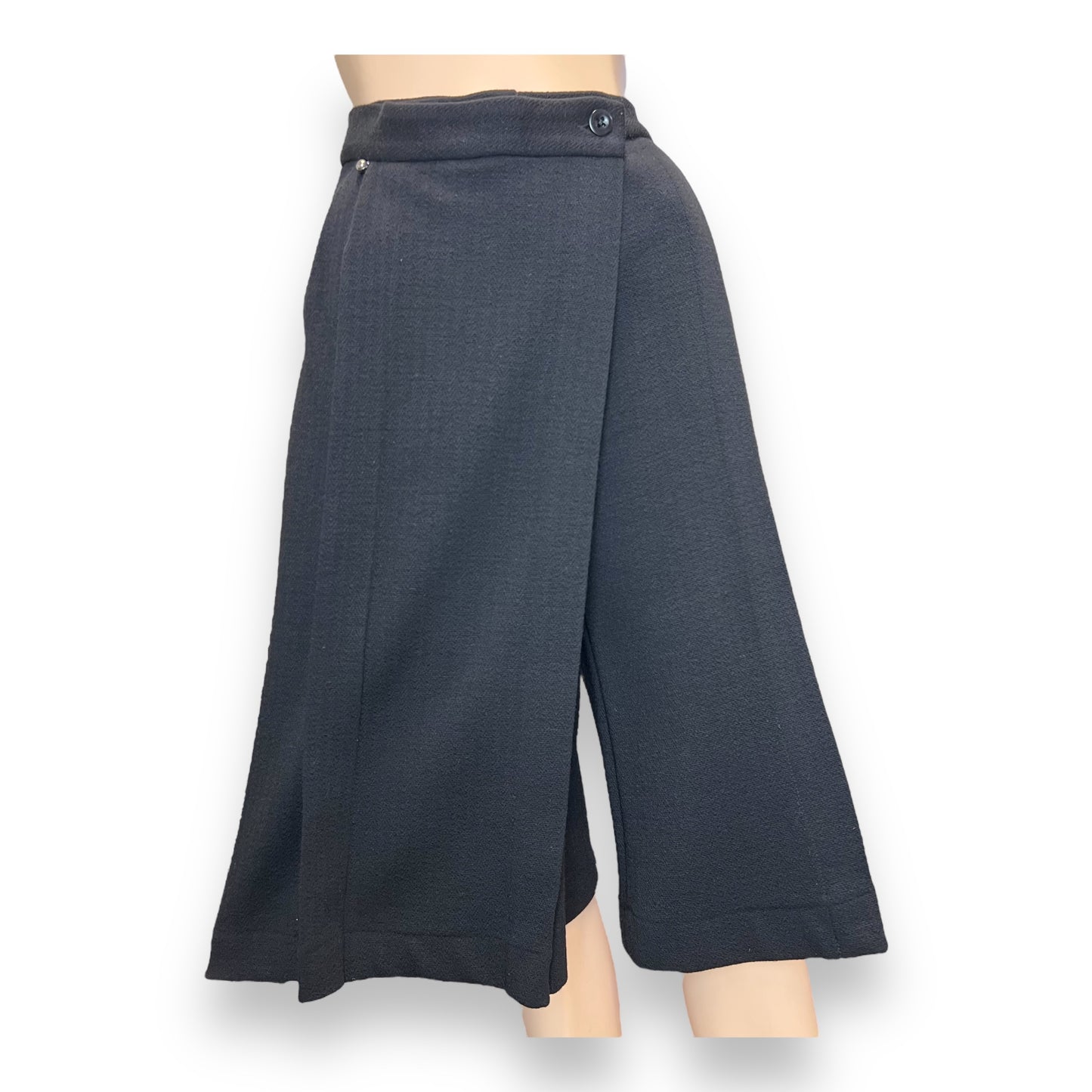 Sonia Rykiel Black Wool Culottes Suit 1980s