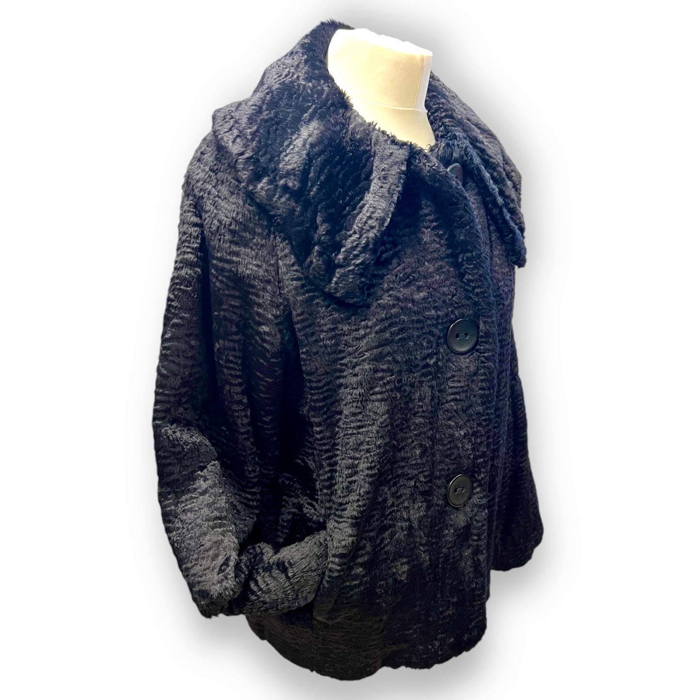 Romeo Gigli Faux Astrakhan Coat 1990s
