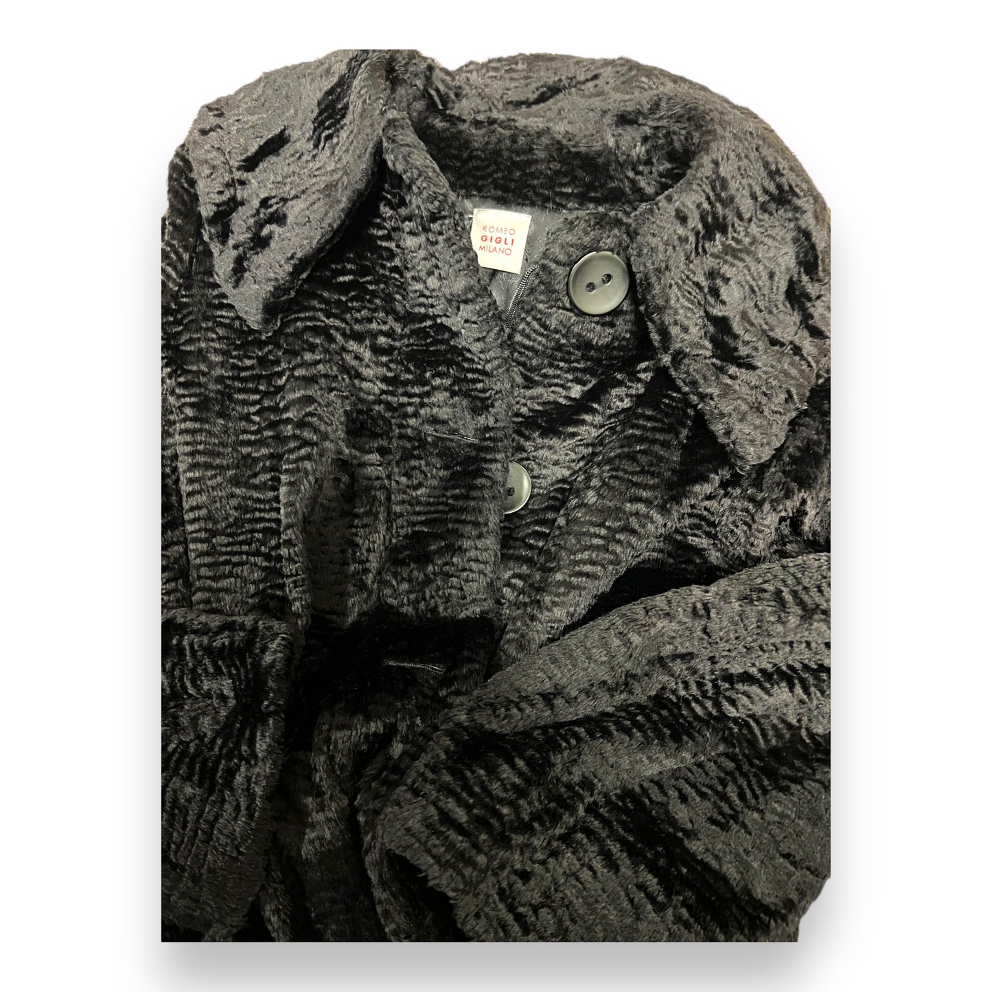 Romeo Gigli Faux Astrakhan Coat 1990s