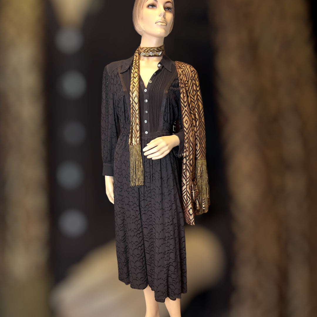 Ghost Chocolate Brown Dress 1990s