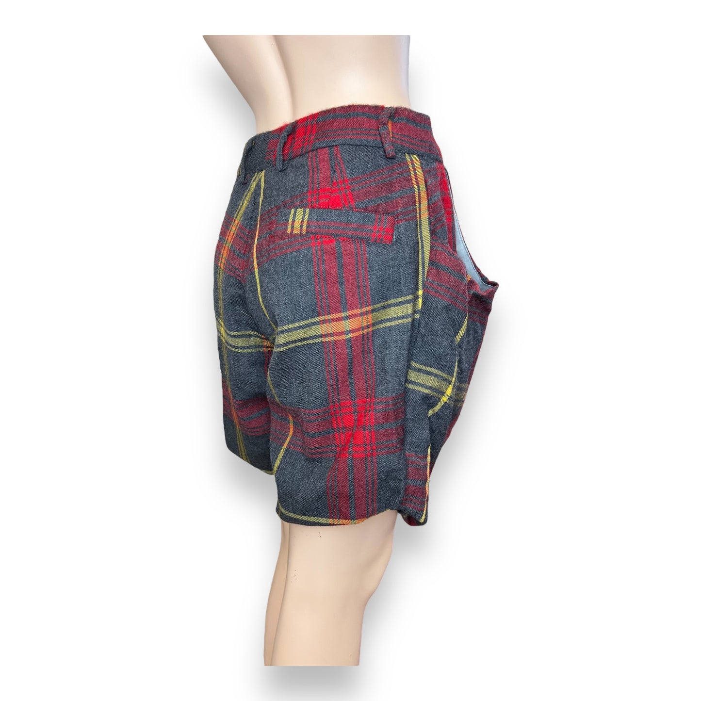 Vivienne Westwood Anglomania Tartan Shorts 1990s side view