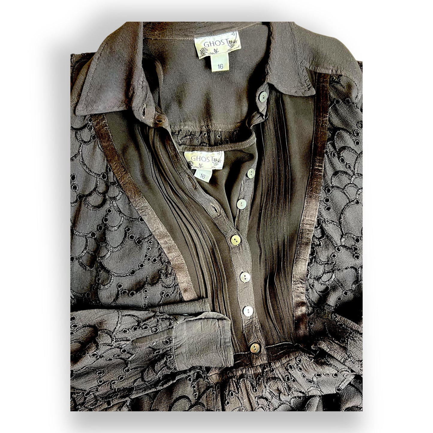 Ghost Chocolate Brown Dress 1990s