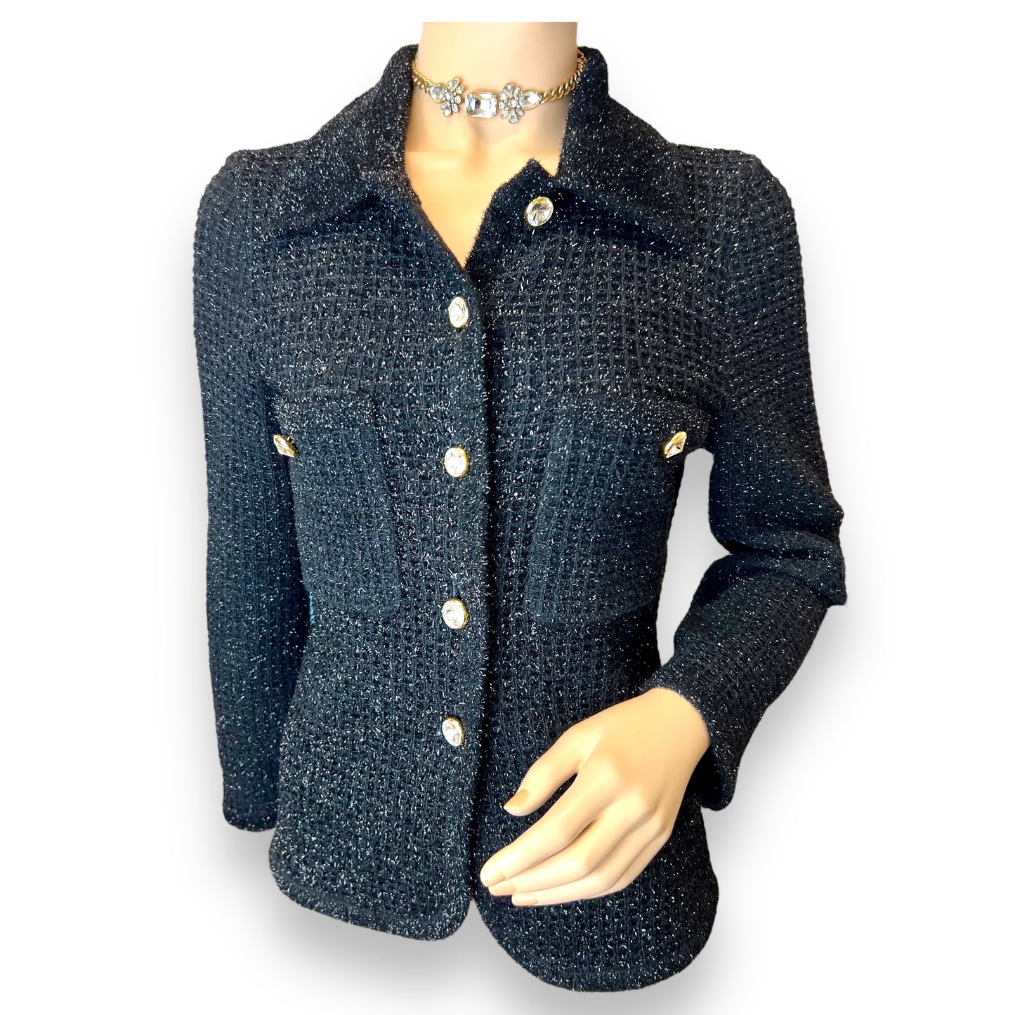 Escada Couture Glitter Cardi / Blazer 1980s