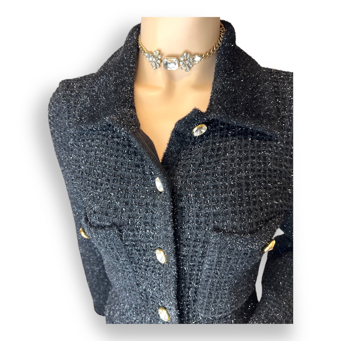 Escada Couture Glitter Cardi / Blazer 1980s