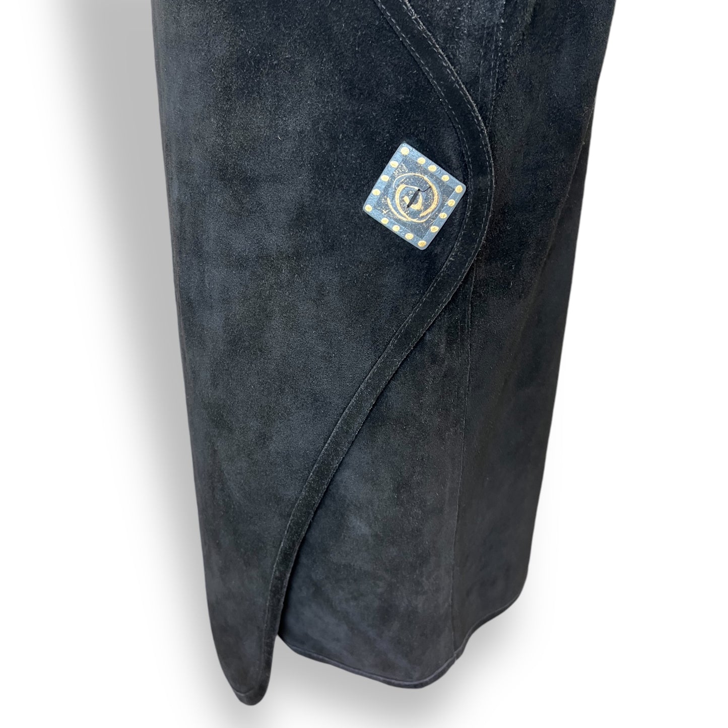 Jean Muir A-symmetrical Suede Skirt 1980s