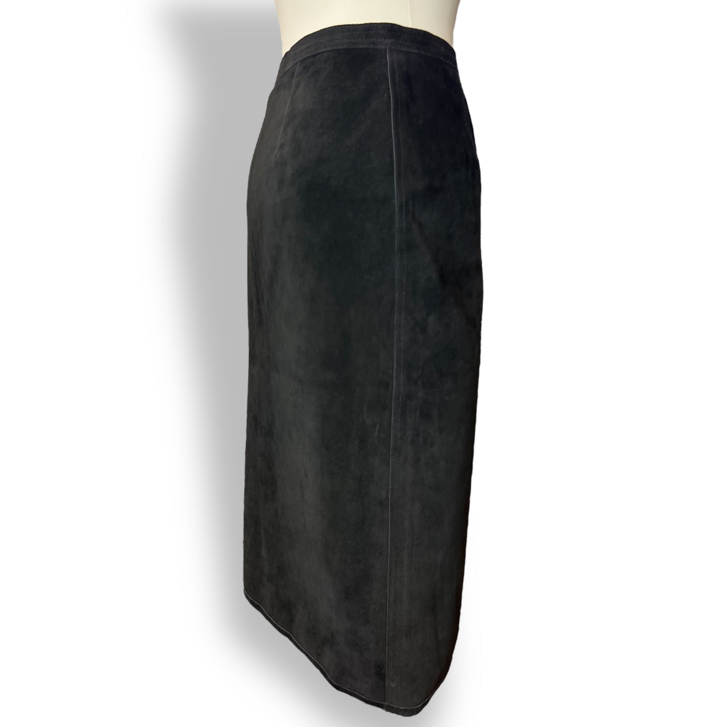 Jean Muir A-symmetrical Suede Skirt 1980s