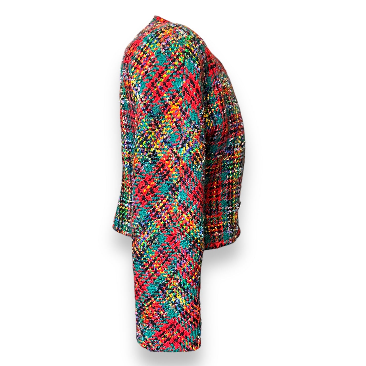 Jaeger Coloured Tweed Cropped Jacket 1980s