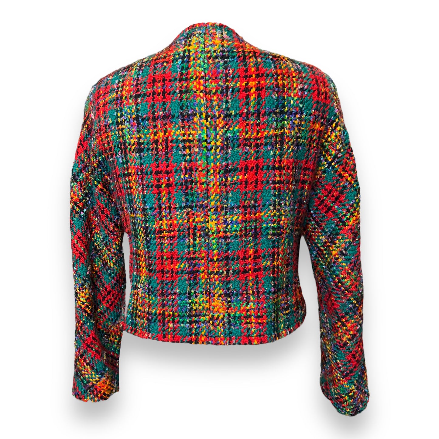 Jaeger Coloured Tweed Cropped Jacket 1980s
