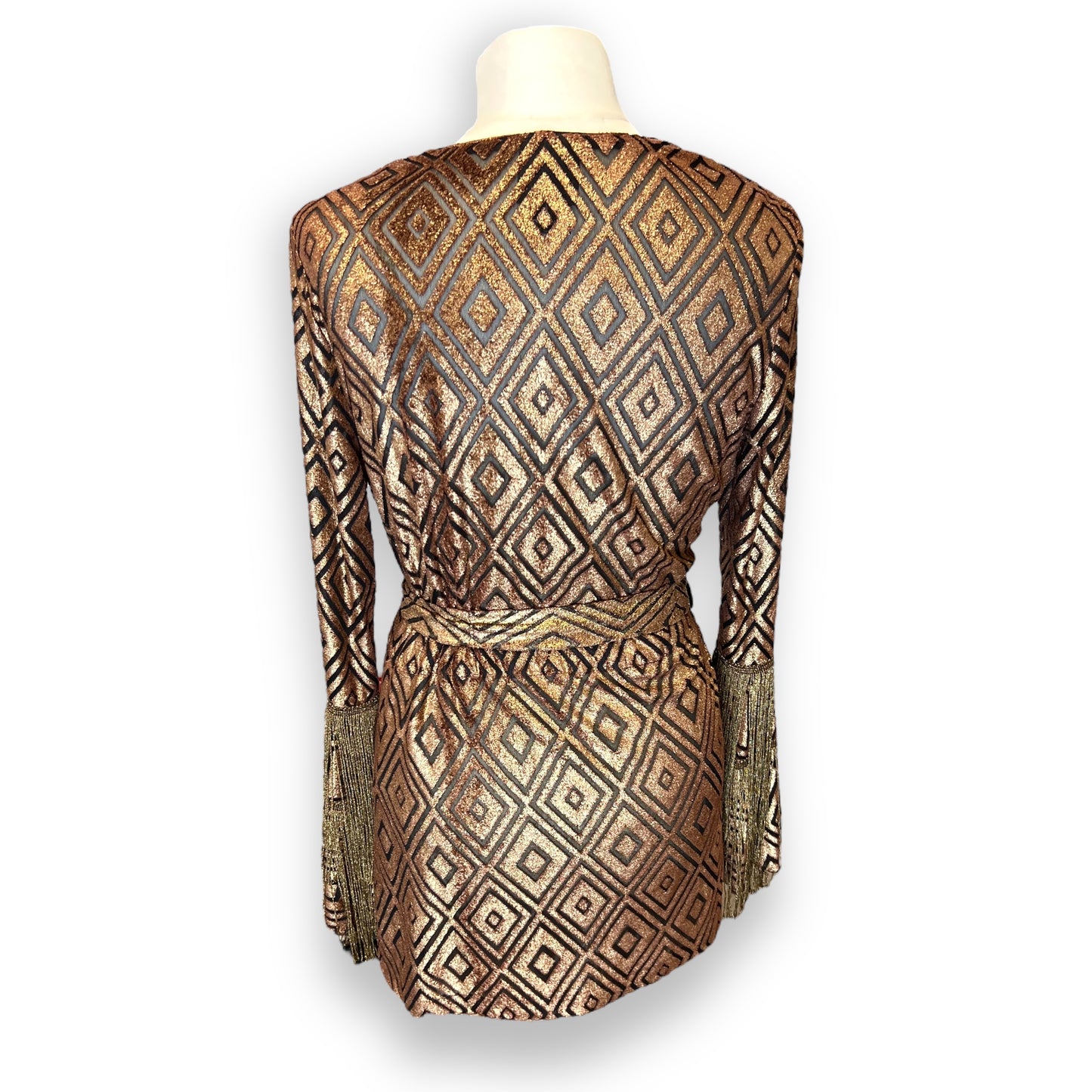 Anna Sui Copper Fringed Wrap 1990s