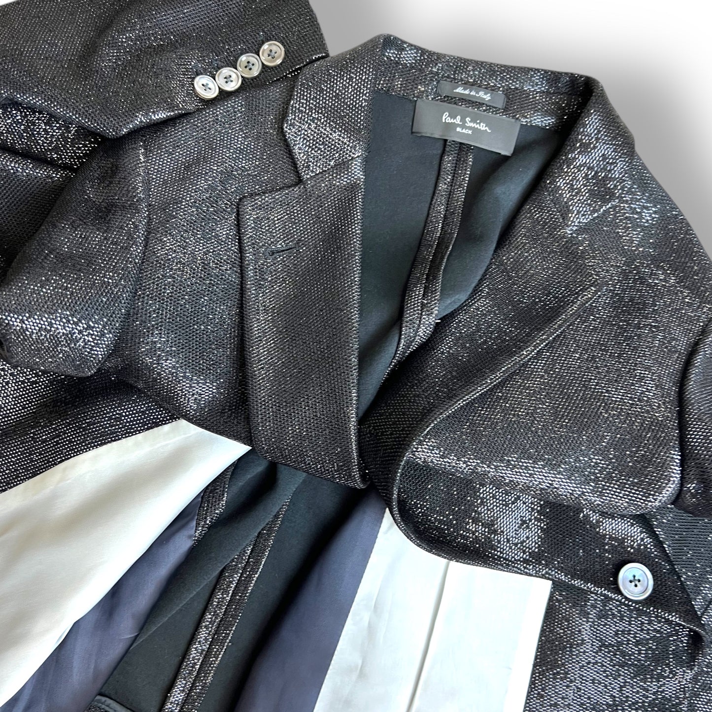 Paul Smith Black Glitter Evening Jacket 2000s