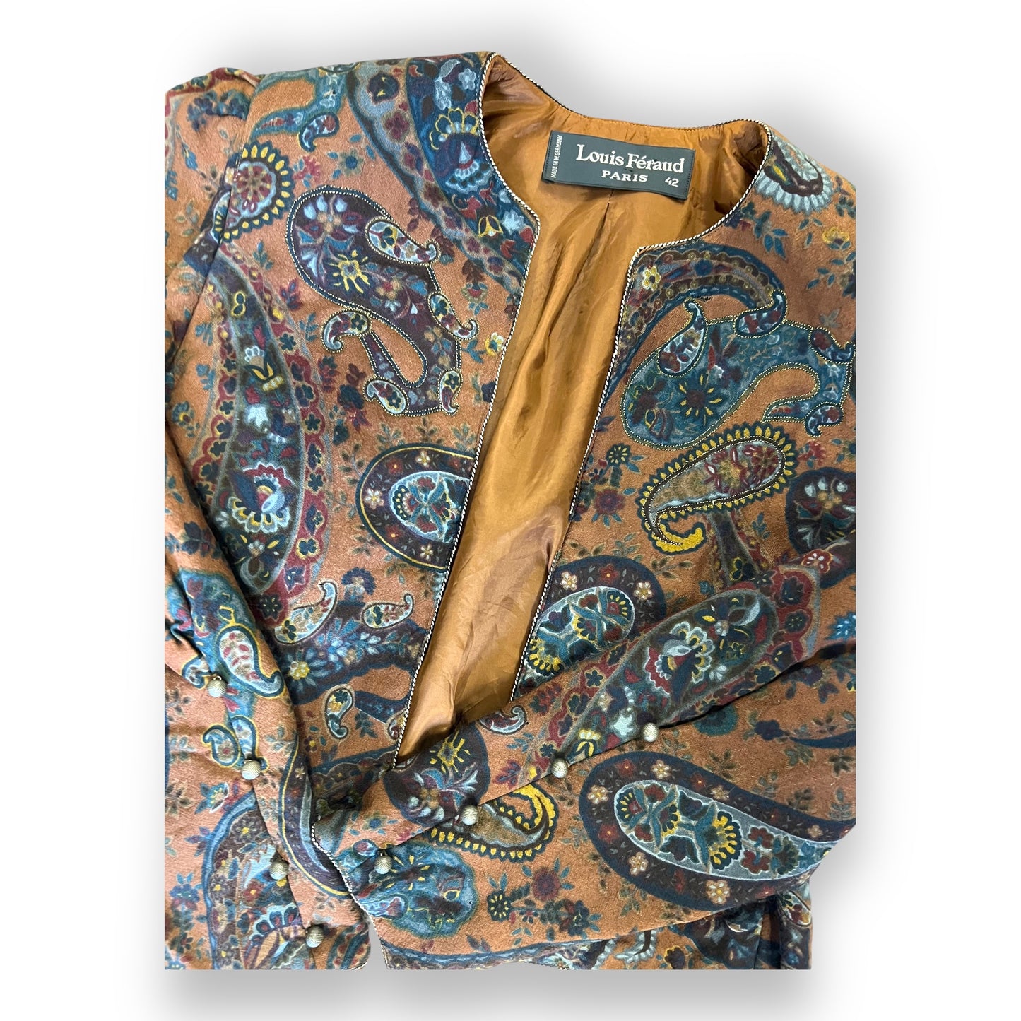Louis Feraud Paris Paisley Jacket 1980s