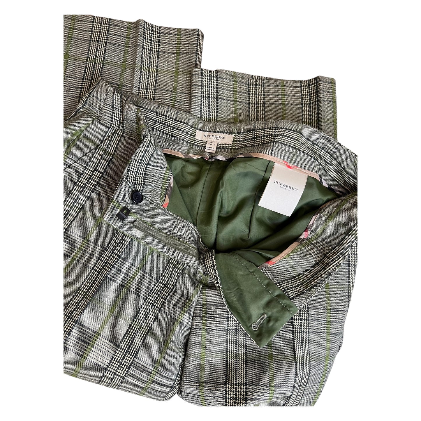 Burberry Cropped Wool Trousers 2000s detail