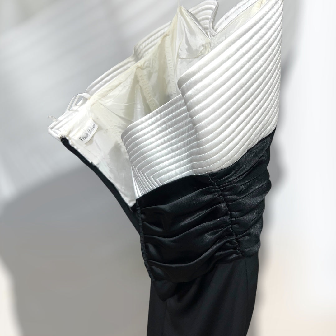 Frank Usher 40s-Style Strapless Gown 1980s