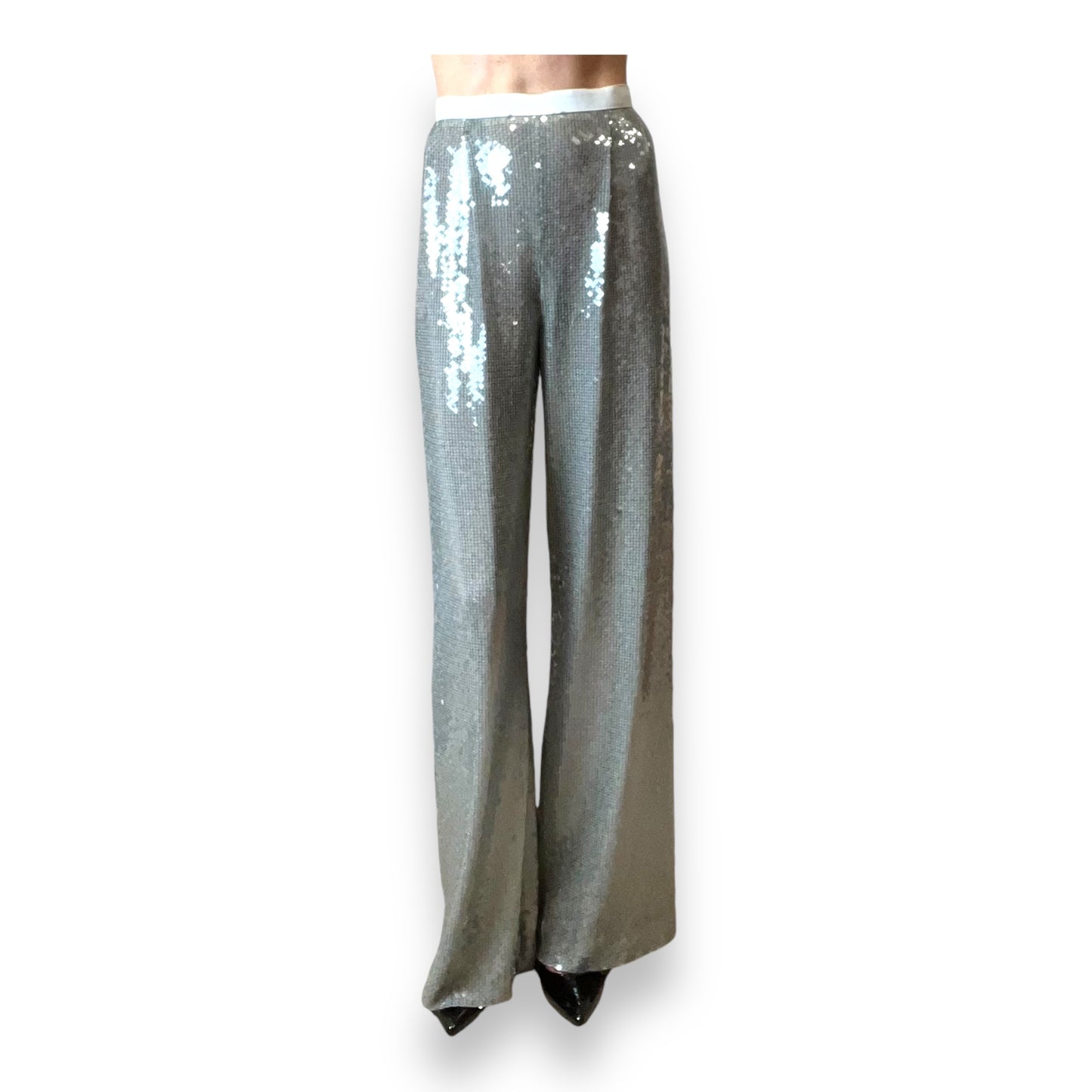 Hardy Amies Sequin Palazzo Trousers 80s