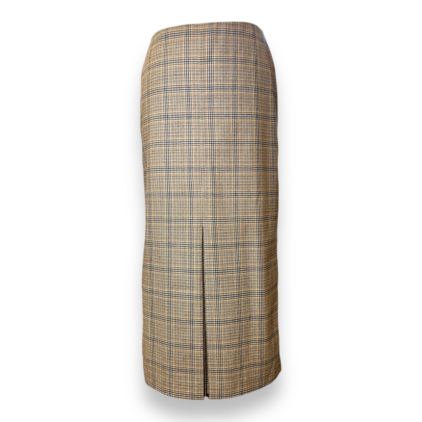 Hauber Checked Wool Skirt 90s