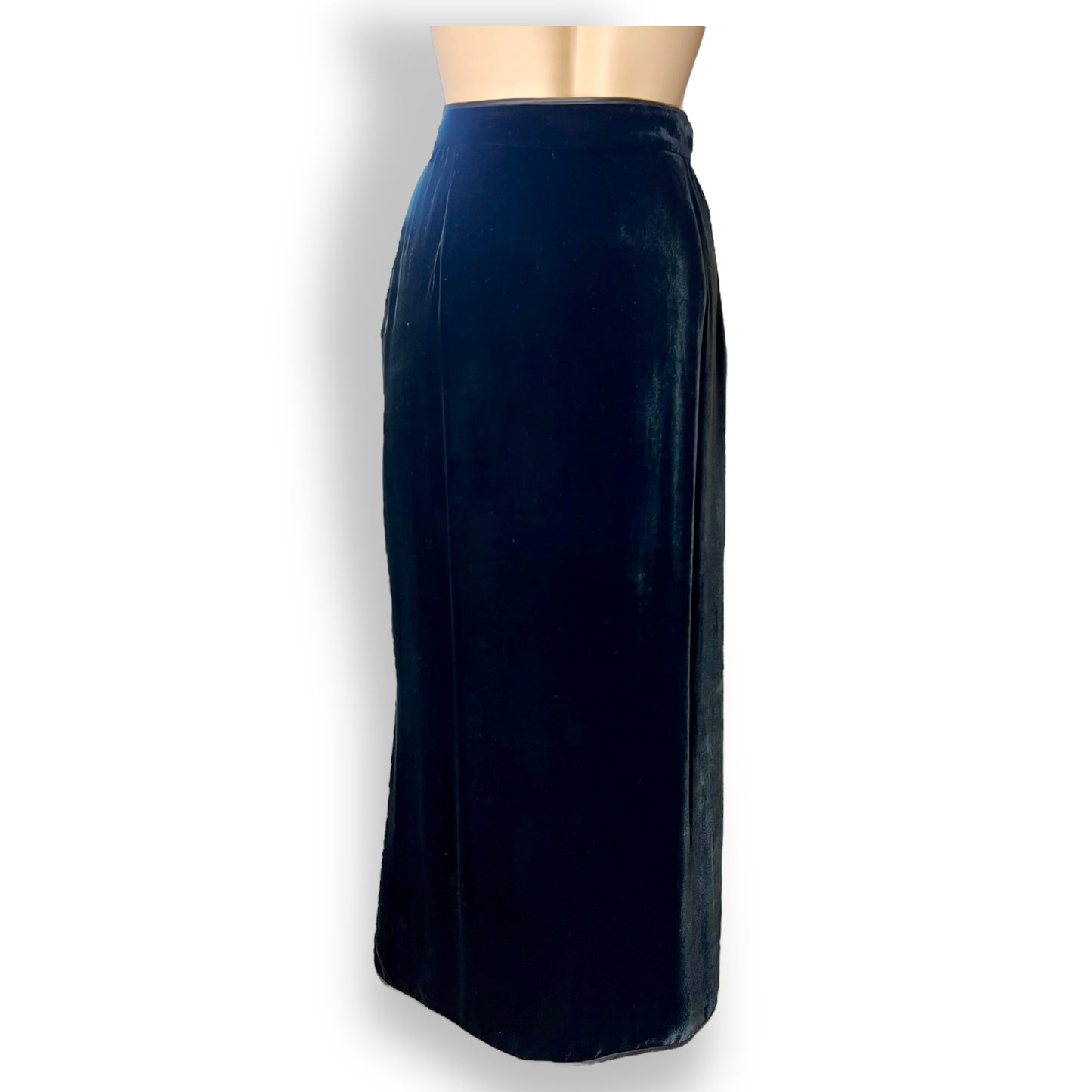 Janice Wainwright Black Velvet Skirt 1980s