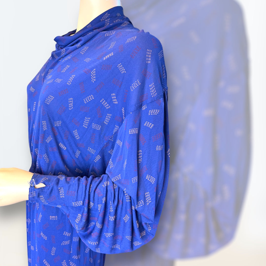 Jean Muir Batwing Dress 1980s detail