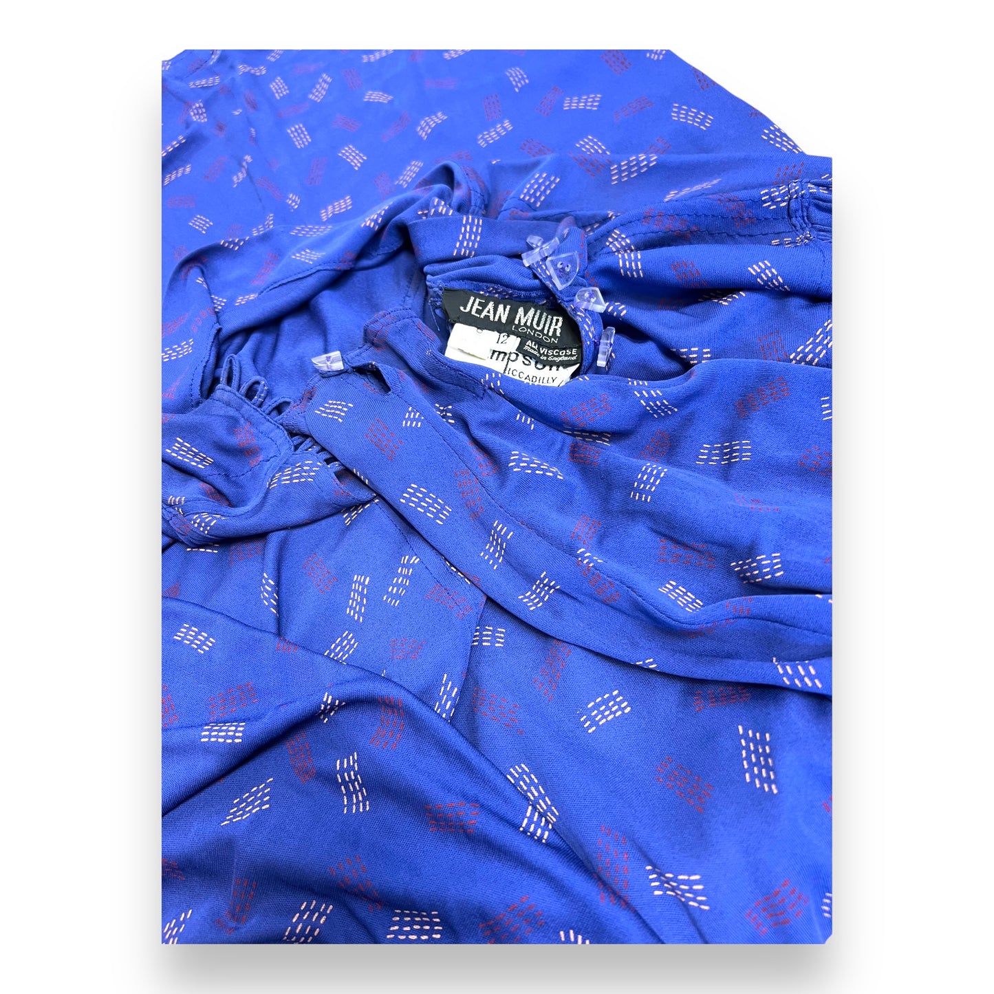 Jean Muir Batwing Dress 1980s label