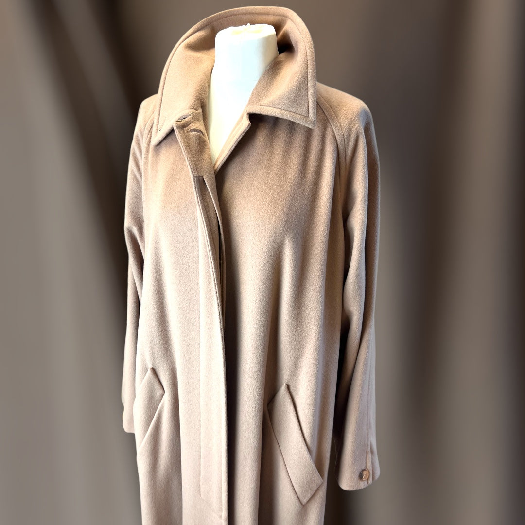 Jaeger Cashmere Camel Overcoat 90s