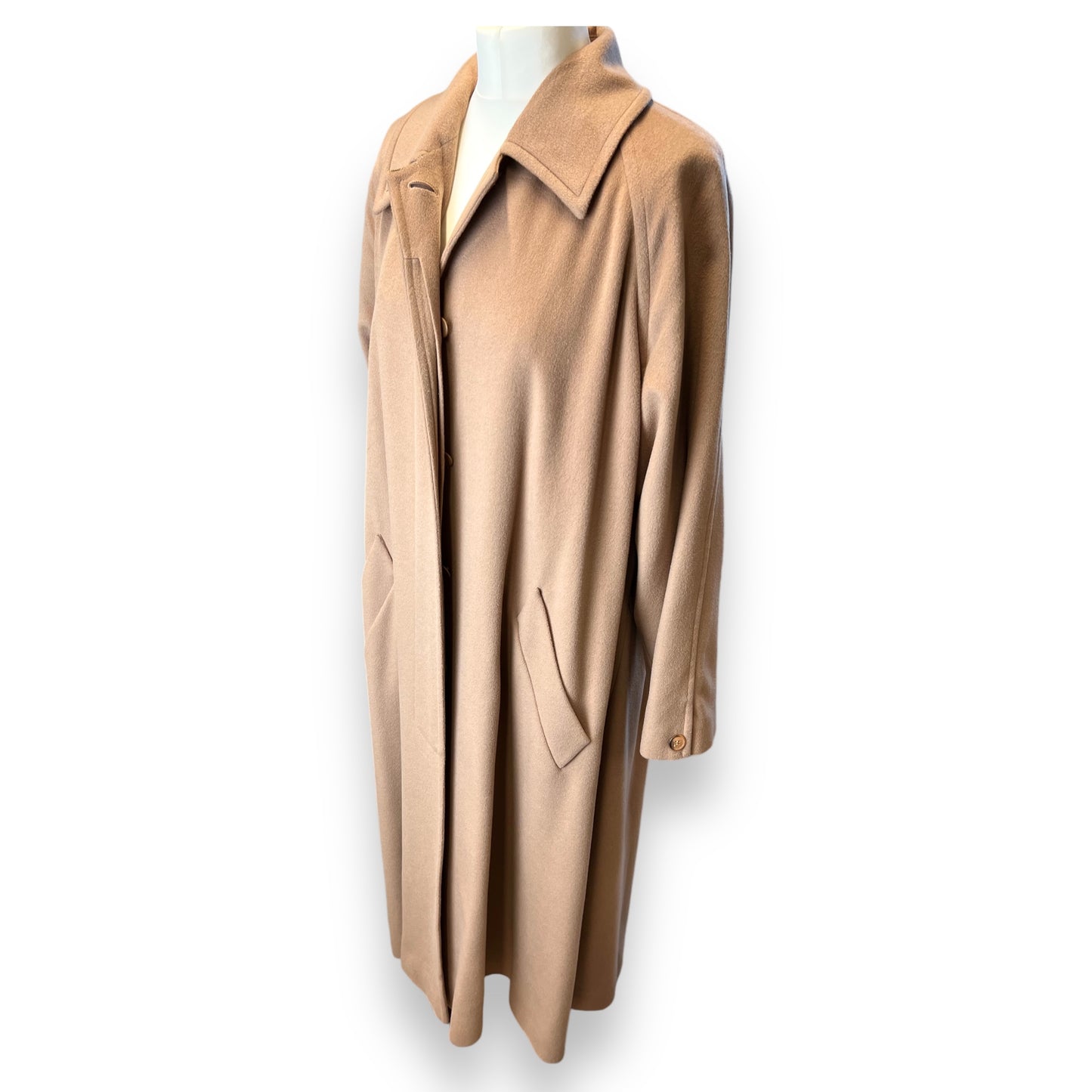 Jaeger Cashmere Camel Overcoat 90s