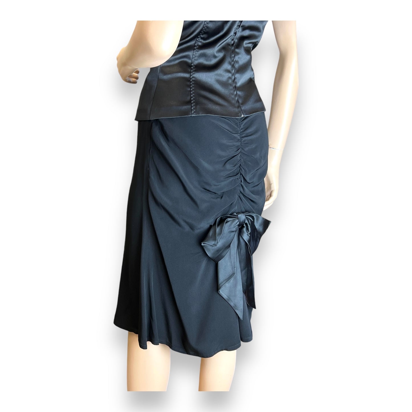 Christian Lacroix Satin Bustle Skirt 1980s rear