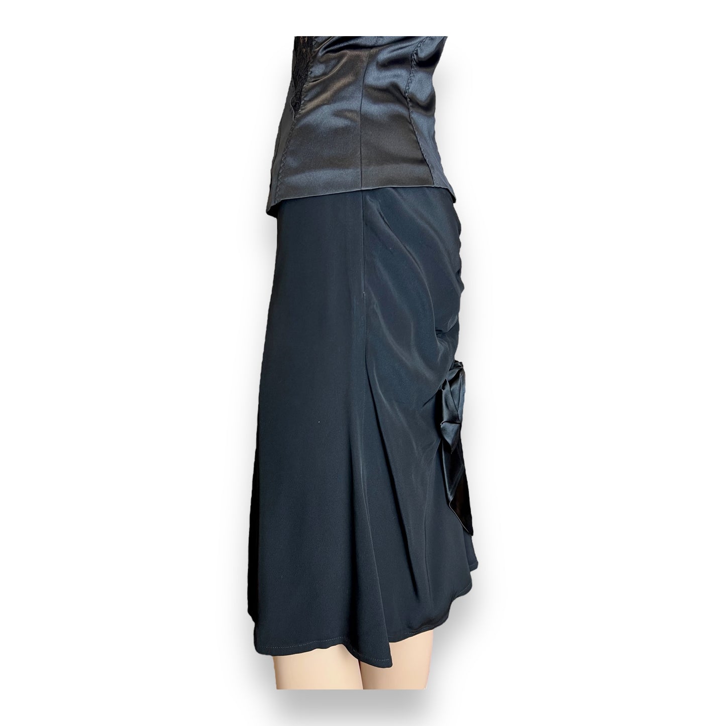 Christian Lacroix Satin Bustle Skirt 1980s side view