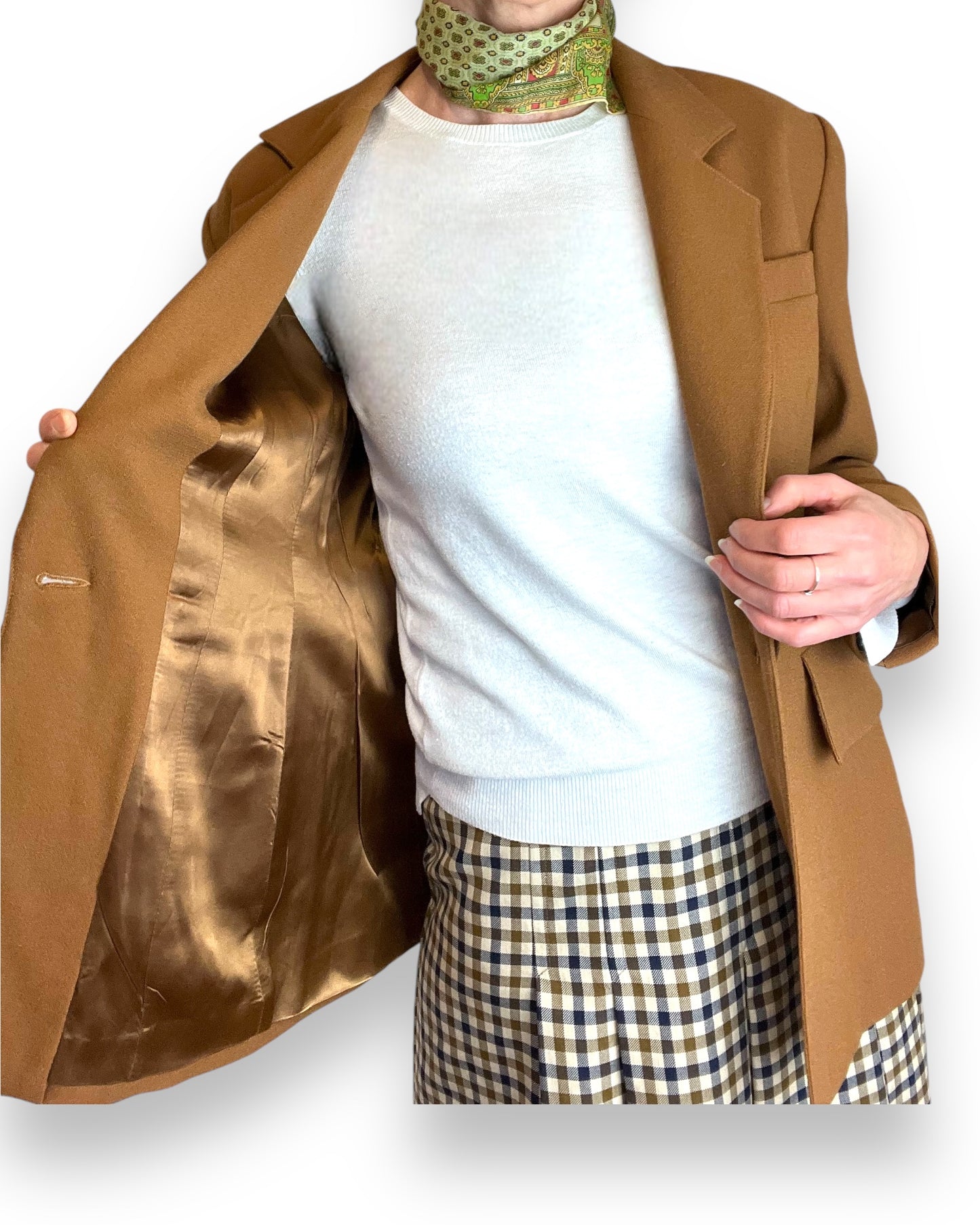 Cacharel Caramel Pure Wool Blazer 1980s