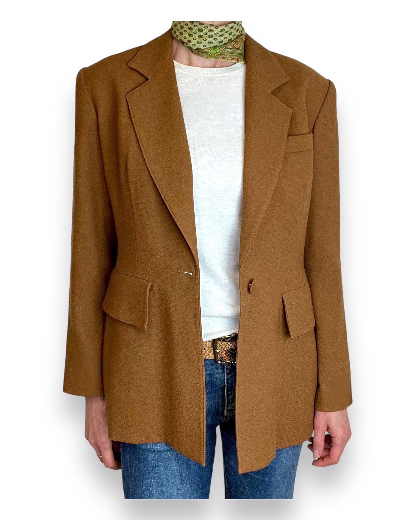 Cacharel Caramel Pure Wool Blazer 1980s