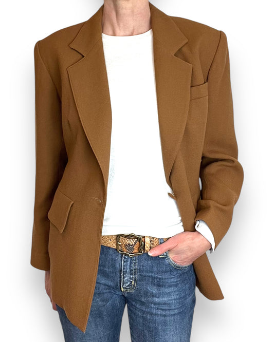 Cacharel Caramel Pure Wool Blazer 1980s