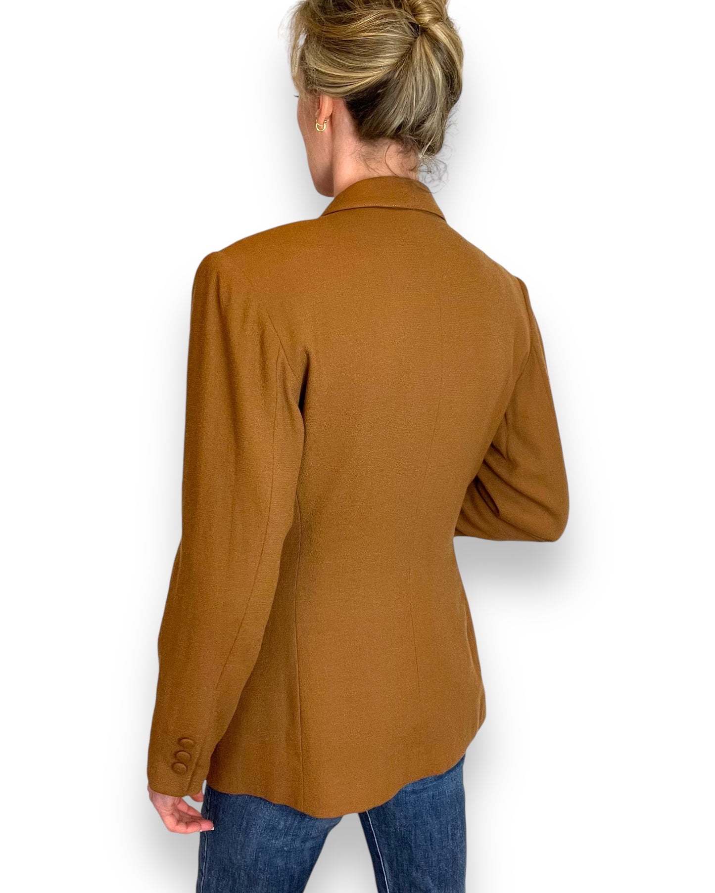 Cacharel Caramel Pure Wool Blazer 1980s