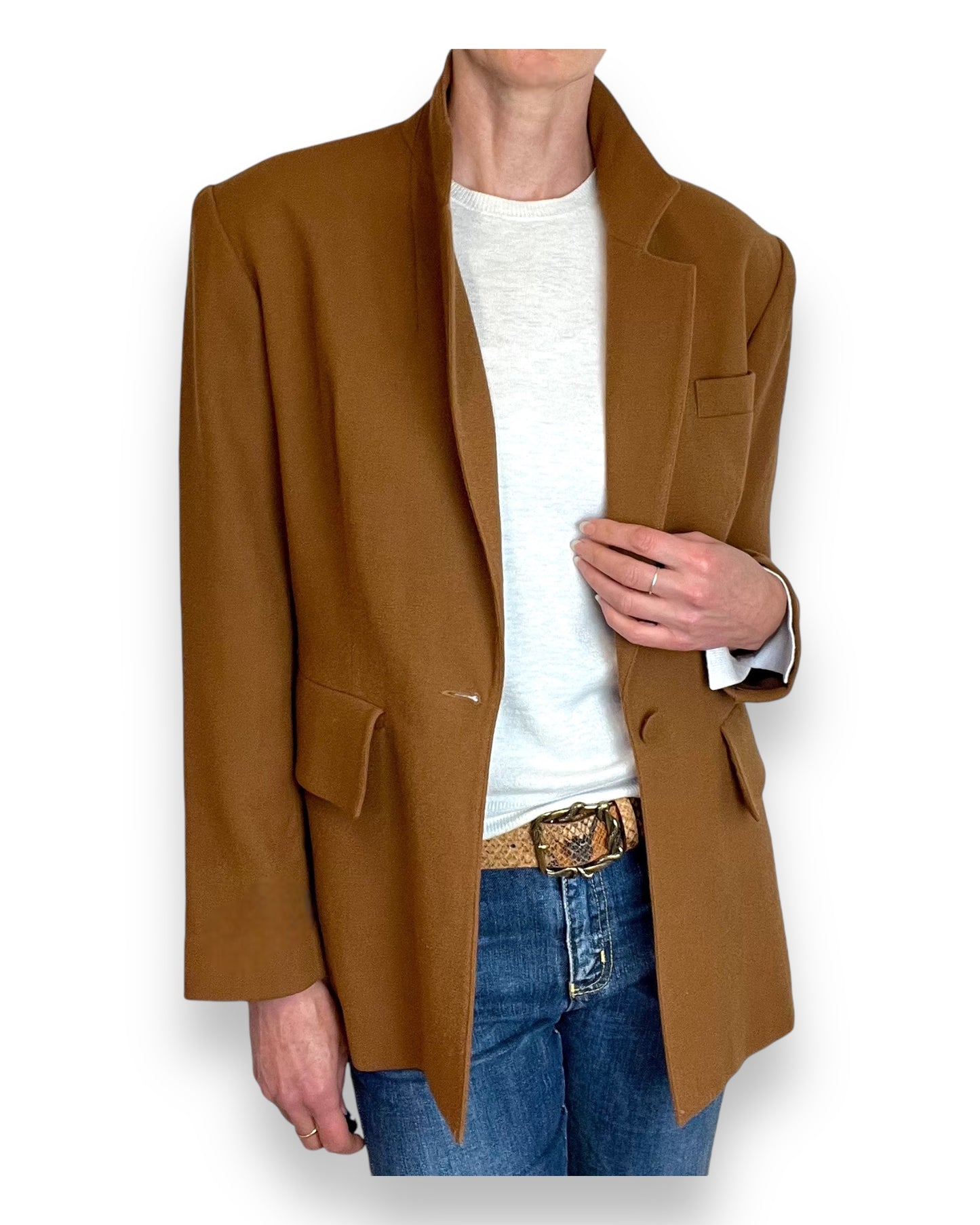 Cacharel Caramel Pure Wool Blazer 1980s