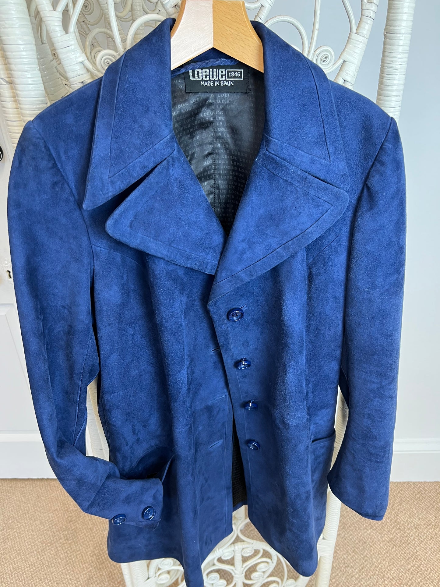 Loewe Blue Suede Jacket 1970s
