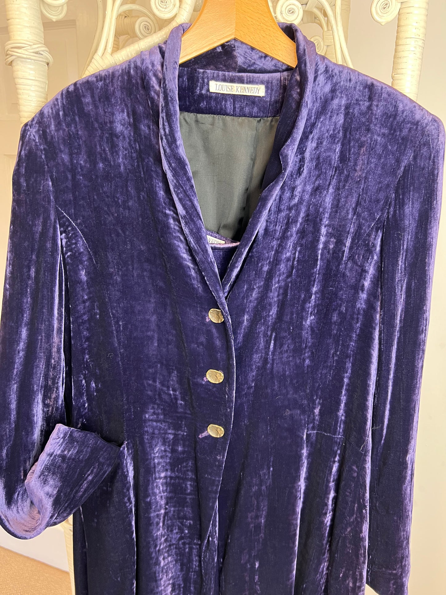 Louise Kennedy Velvet Skirt & Jacket 1990s