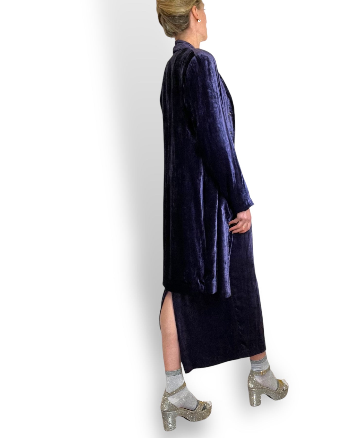 Louise Kennedy Velvet Skirt & Jacket 1990s