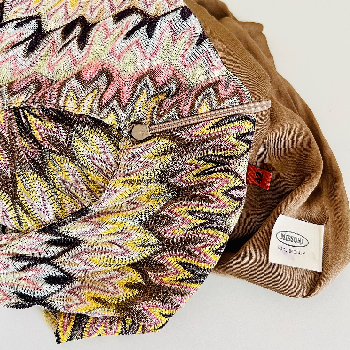 Missoni plunge neck dress brand detail