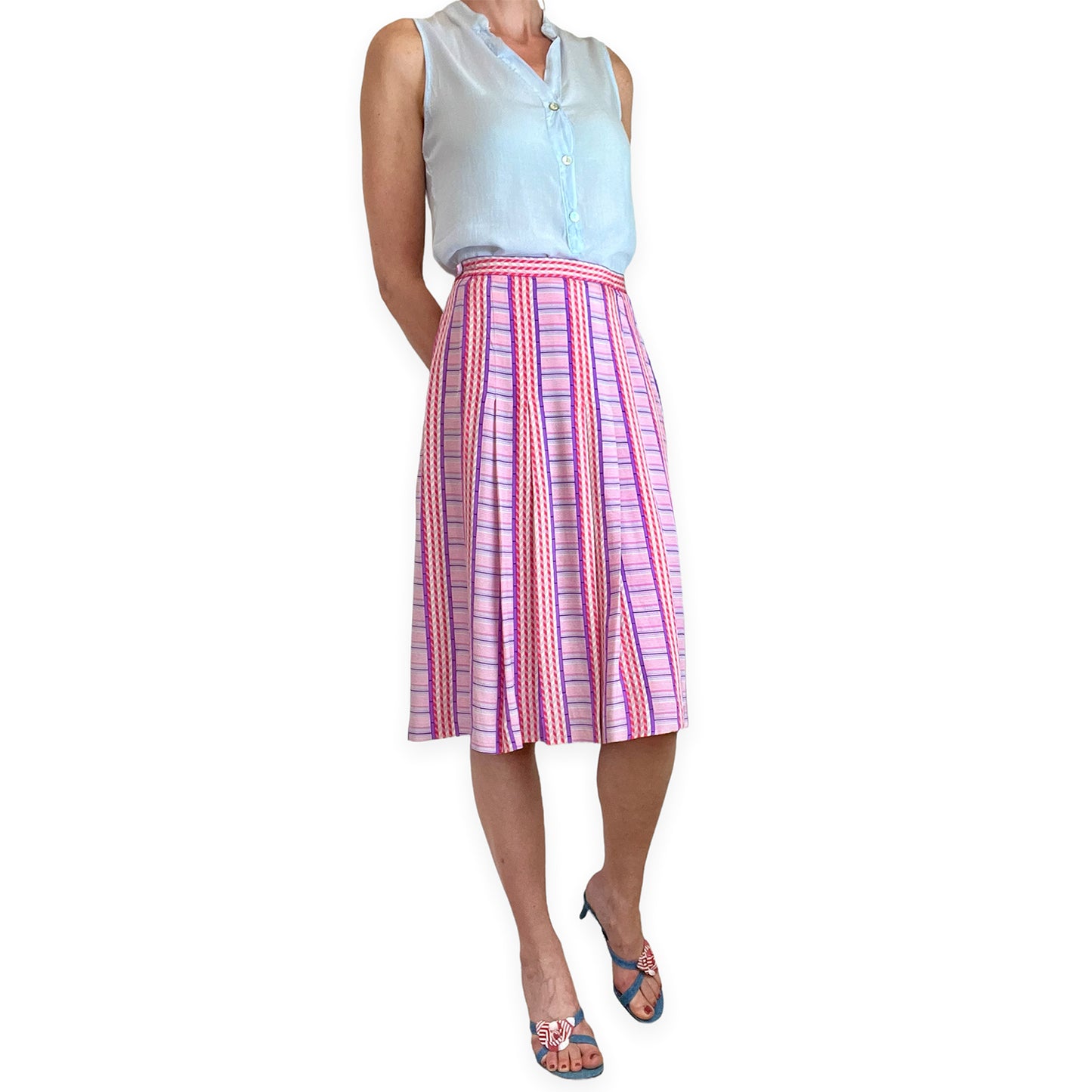 Pancaldi & B silk skirt in pink hues