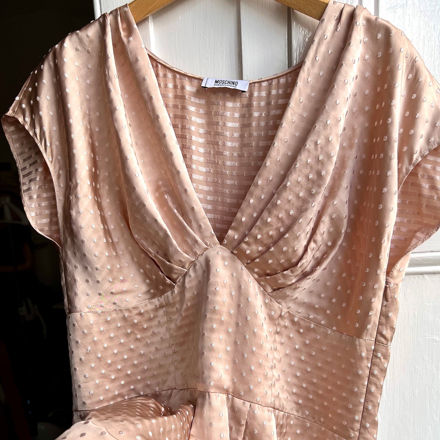 Moschino blush dotty dress pink colour