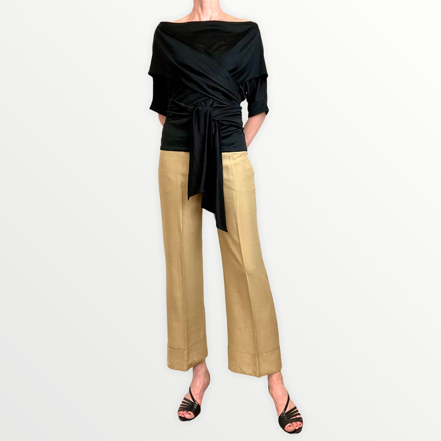 Yves Saint Laurent Rive Gauche silk wrap top