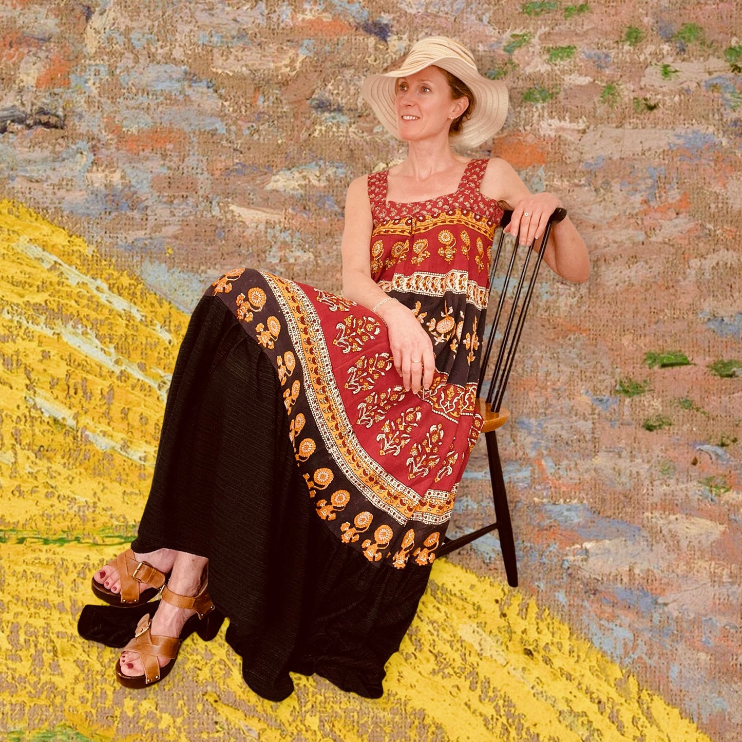 Tallula 70's Indian block-print dress