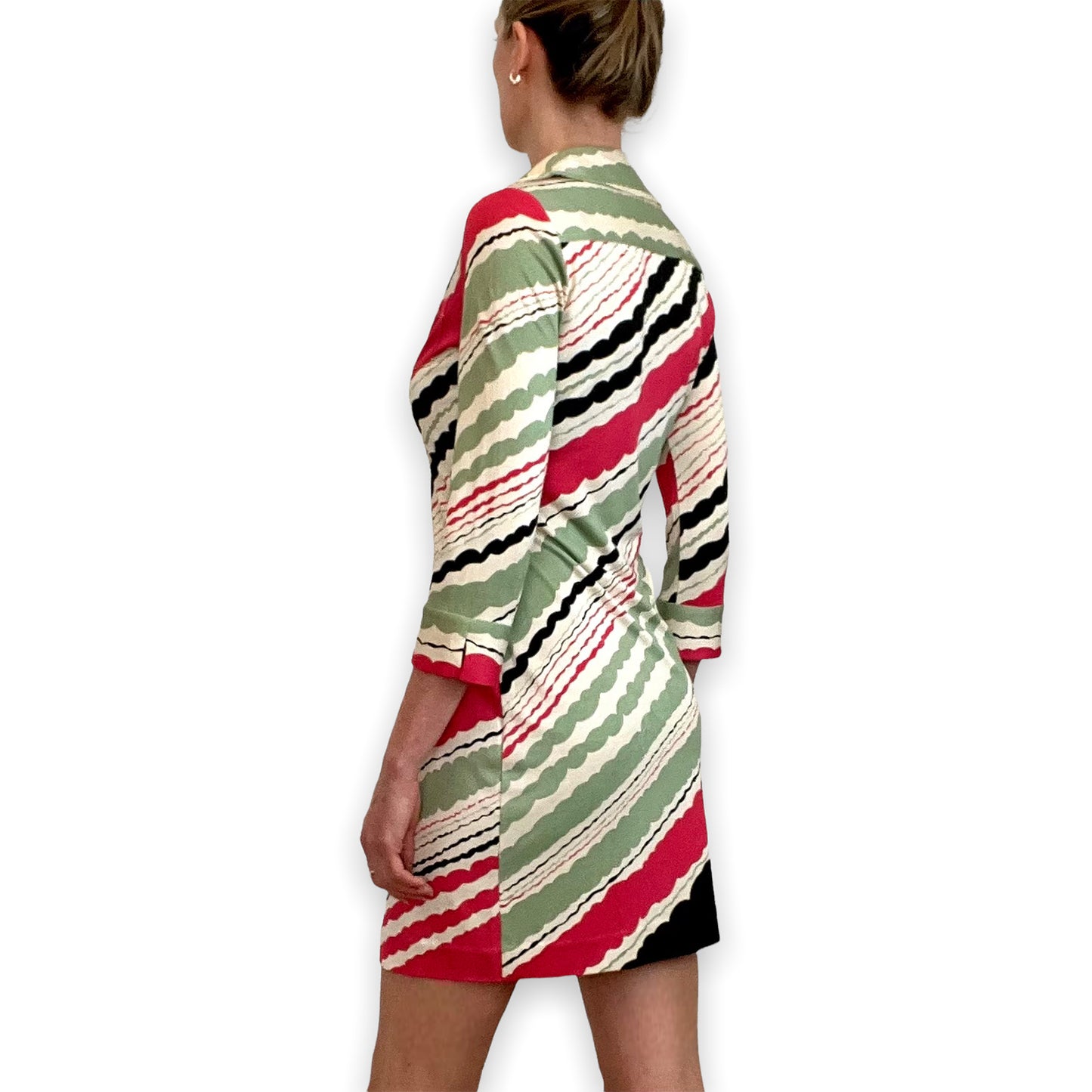 Diane Von Furstenberg silk shirt dress side view
