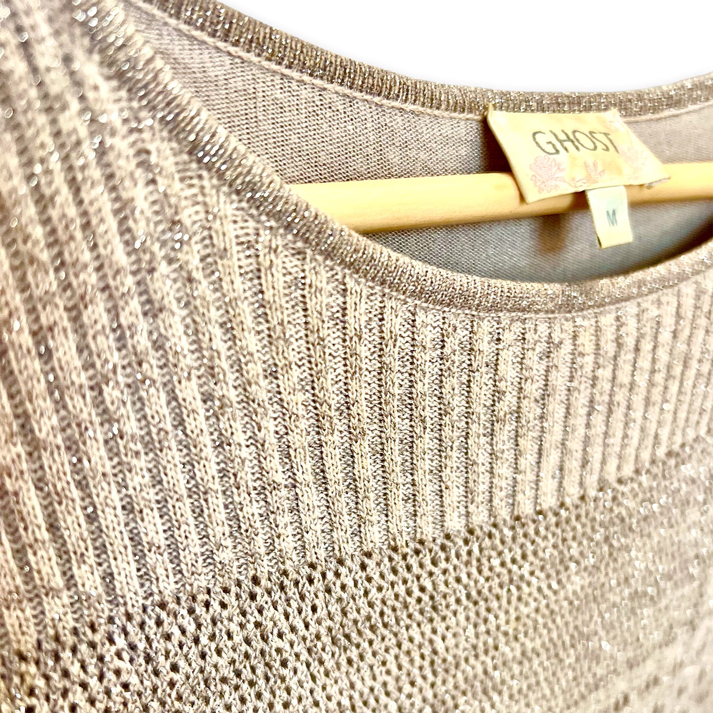 Ghost balloon-sleeve dress brand detail