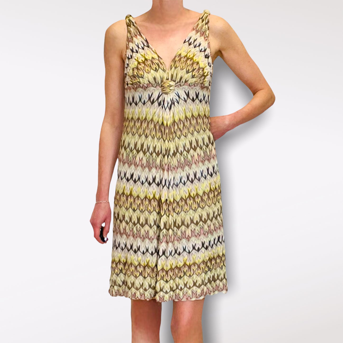 Missoni plunge neck dress