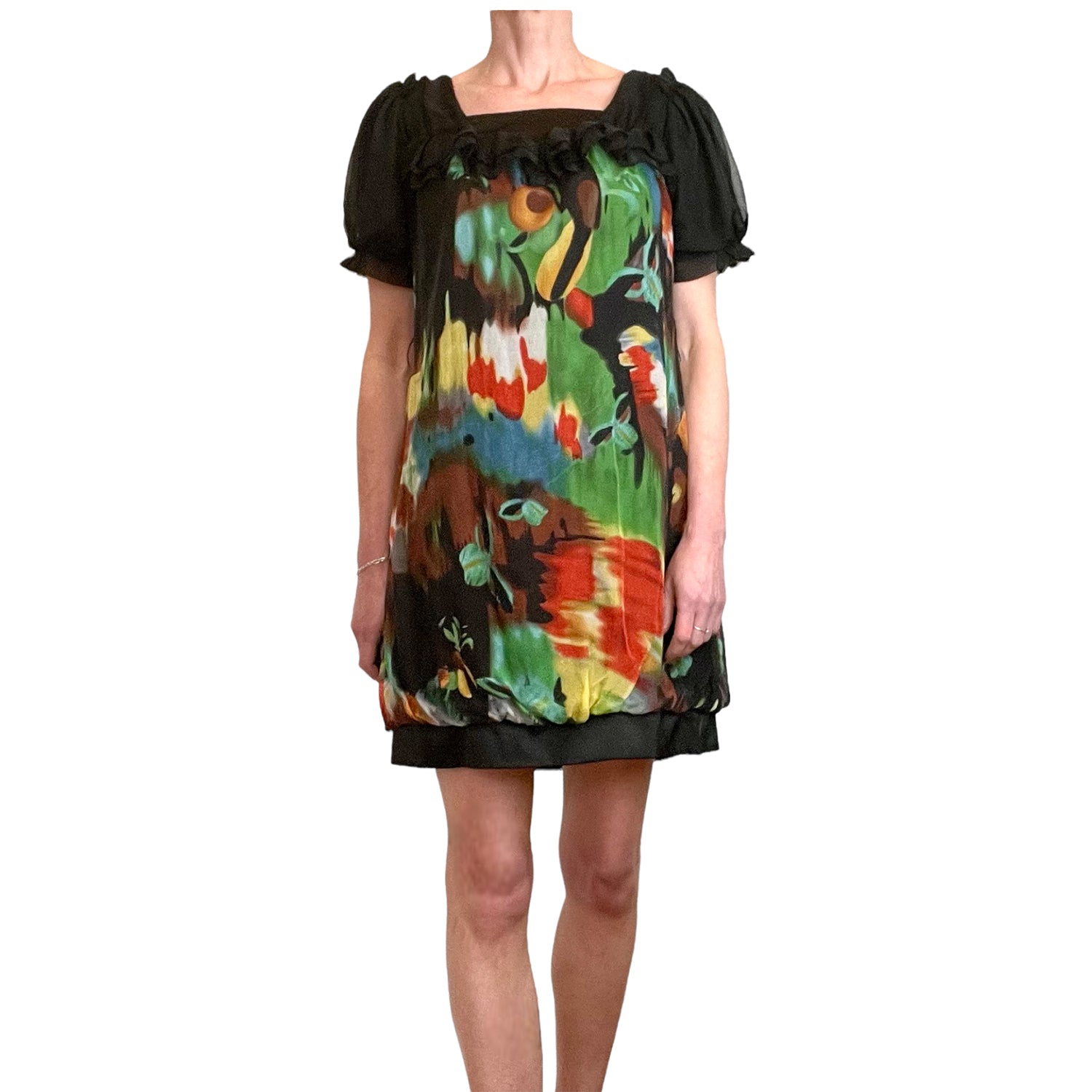 miu miu silk dress Miu Miu Italy. Vintage Navy Blue Silk Dress