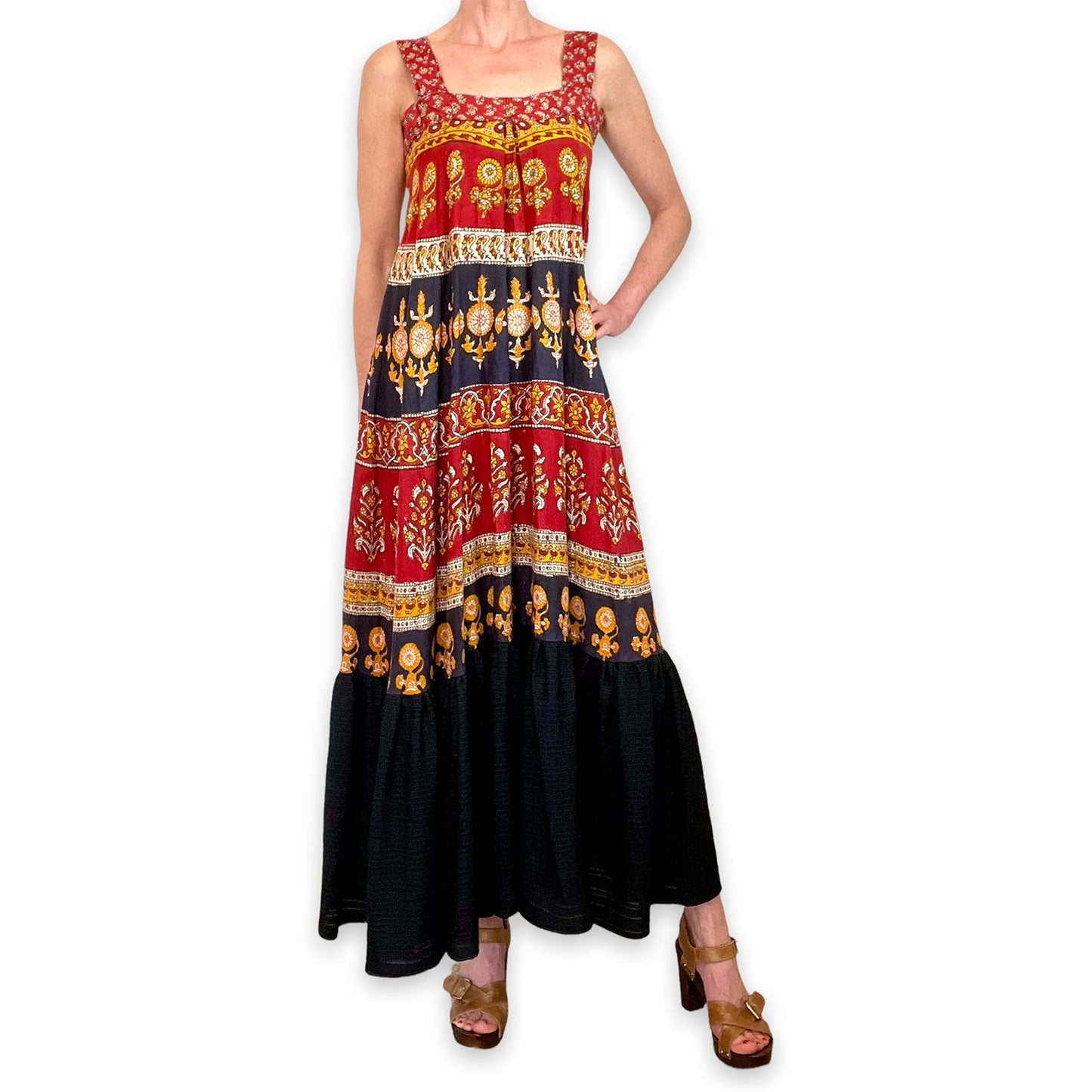 Tallula 70's Indian block-print dress