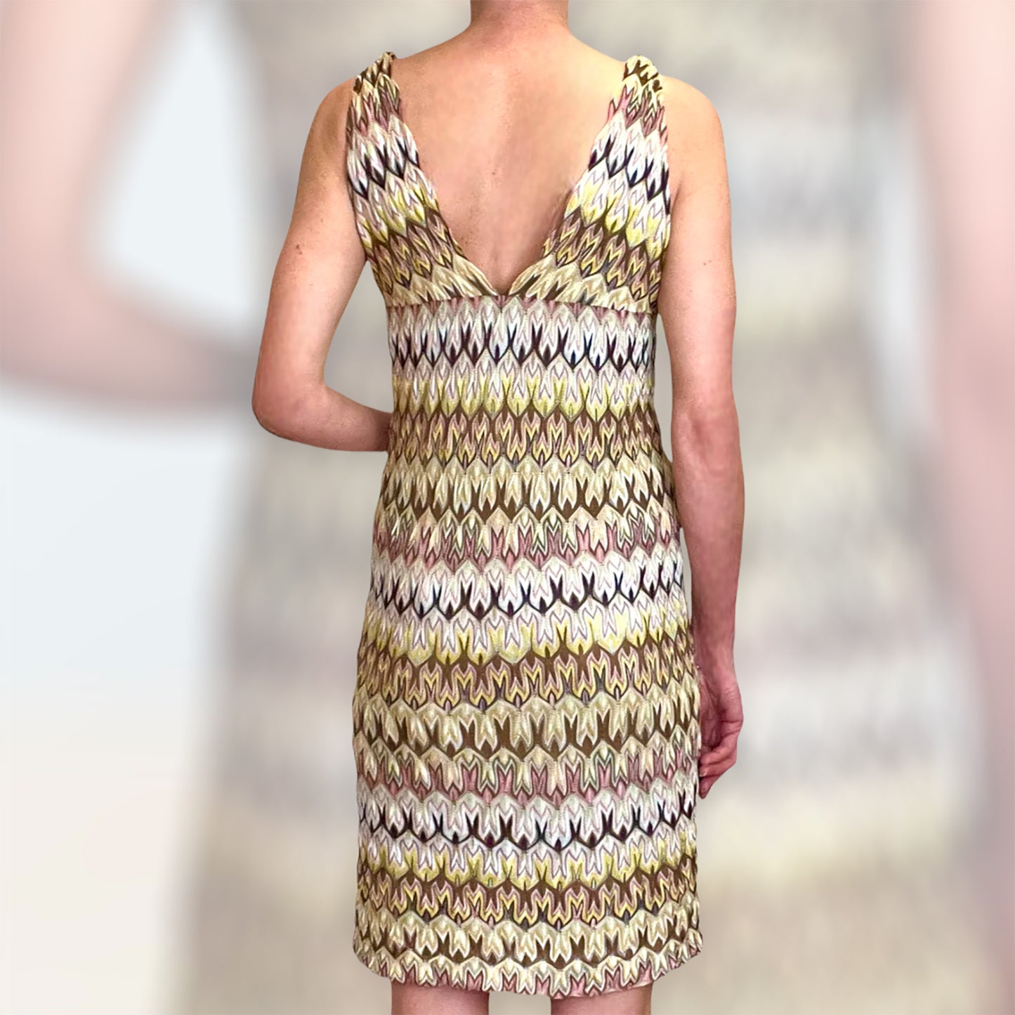 Missoni plunge neck dress back