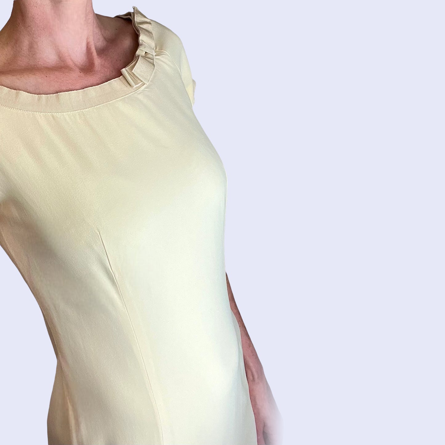 Moschino 90's buttermilk shift dress side close
