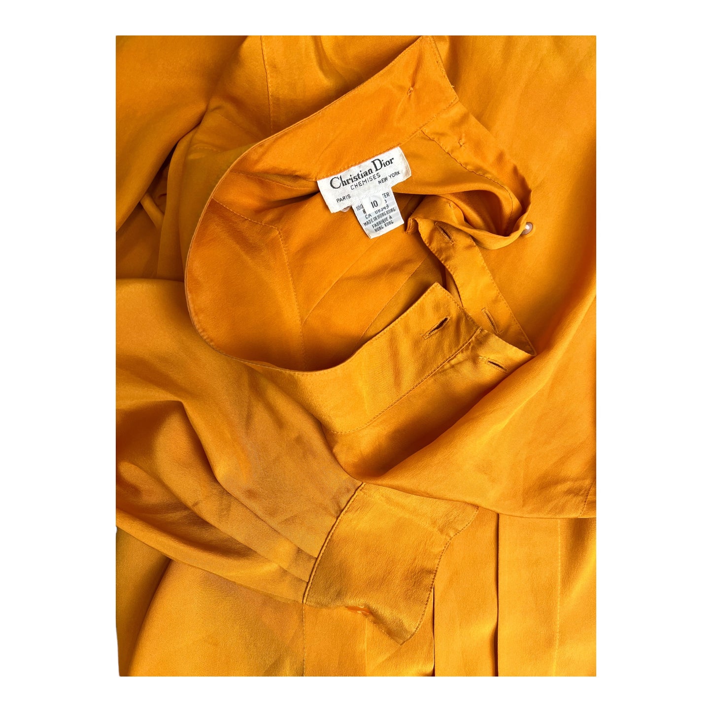 Christian Dior Mustard Blouse 1980s