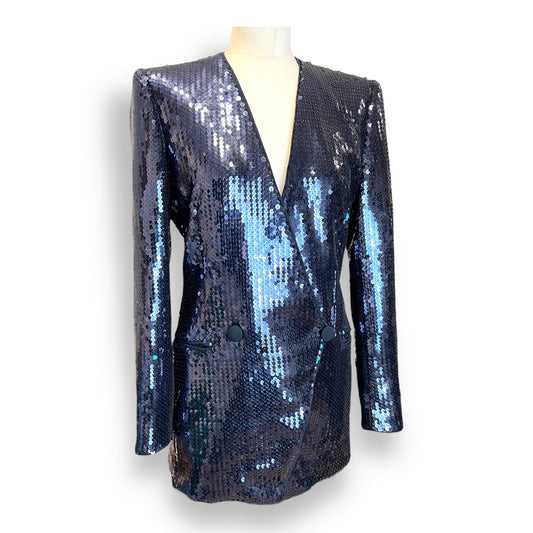 Escada Deep Purple Sequin Jacket 1990s